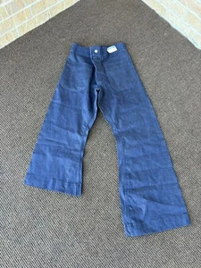 Vintage USN Seafarer Bell Bottom Dungarees Selvedge  29x28 Salesman Error Nos - Picture 1 of 13