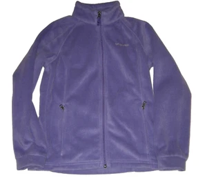 LARGE 14/16 GIRLS YOUTH PURPLE FULL ZIP FLEECE JACKET WITH ZIPPERED POCKETS - Picture 1 of 3