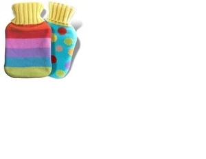 GROOVY HOT WATER BOTTLE BY TOBAR SPOTS OR STRIPE DESIGN - Picture 1 of 1