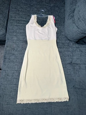 Spanx Hide & Sleek Strapless Lace Trim Full Slip Shapewear Nude Womens Sz Large - Image 1 of 4