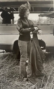 Vintage 1980s Photo Woman on Canoe Trip New England Lawrence Millard Picture - Picture 1 of 4