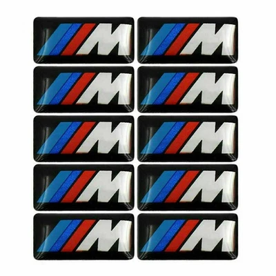 BMW-GENUINE-10pcs-M-Series-Wheel-Sticker-Decal-Badge-Emblem-1M-M2-M3-M4-M5-M6 Foto 1 de 4