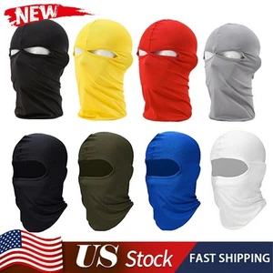 Mascarillas de esquí de refrigeración de 1/2 orificios protección solar UV capucha motocicleta pasamontañas máscara facial - Imagen 1 de 45