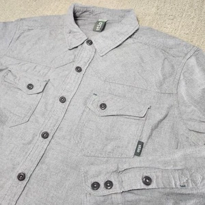Stio Flannel Men Large Junction Midweight Gray Button Up Huckberry Outdoor - Picture 1 of 10