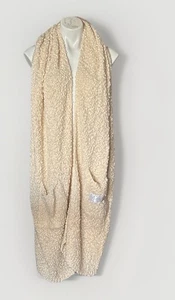 The Giving Tuch Damen Kuschel Halstuch Beige Elfenbein Boucle Taschen Schal Lagenlook - Bild 1 von 6