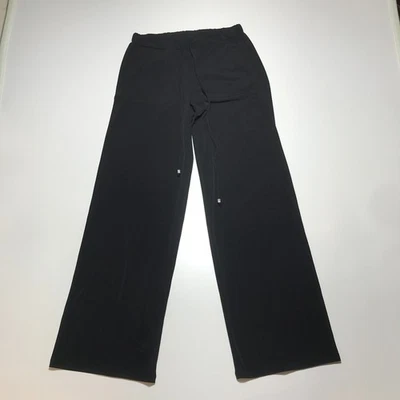 Pantalones Michael Kors Mujer 0 Suave y Suave Negro Pierna Ancha Cordón Suelto Informal Foto 1 de 4