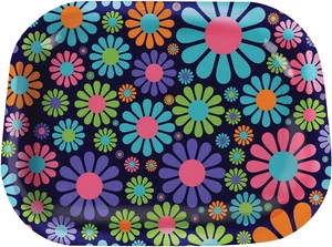 Retro Art Small Tray (Psychedelic Flowers) - Picture 1 of 12