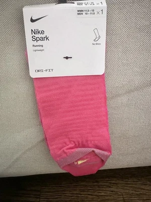 Calcetines para correr Nike Spark Dri-fit No Show para mujer 11,5-13 rosa intenso ligeros Foto 1 de 3