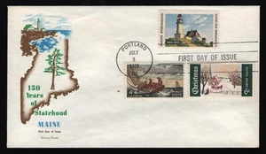 #1391 6c Maine Statehood-Combo, Colonial H/C FDC **CUALQUIER 5 = ENVÍO GRATUITO** - Imagen 1 de 1
