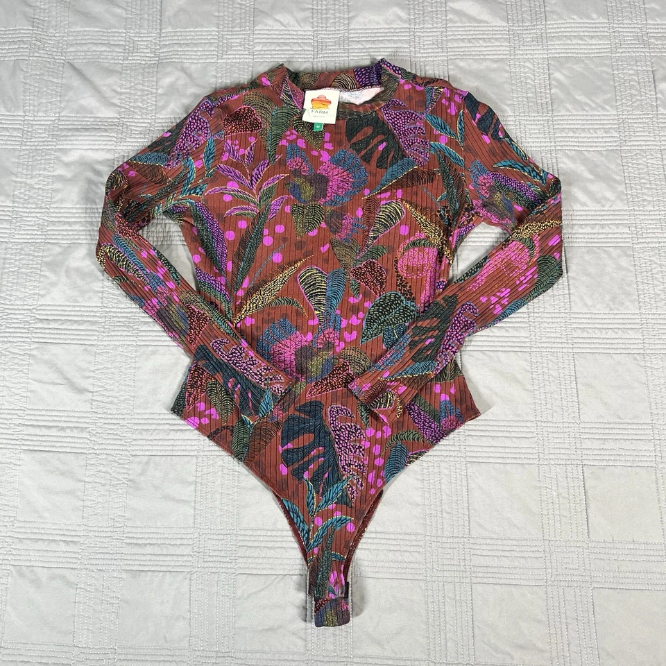 Body Farm Rio Bosque Punteado Borgoña Estampado Mujer Talla Mediana Manga Larga  Foto 1 de 4
