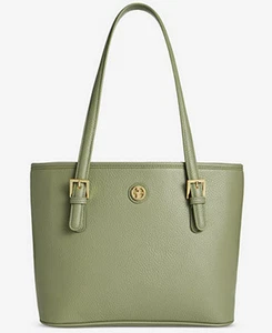 Giani Bernini Pebble Tulip Tote Pebbled Gossamer Green Gold - Picture 1 of 5