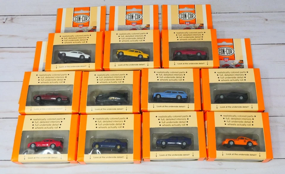 Lot: 11 Con-Cor Herpa Route 66 Vehicles, BMW Opel Porsche Mercedes Audi, 1/87 HO - Image 1 of 4