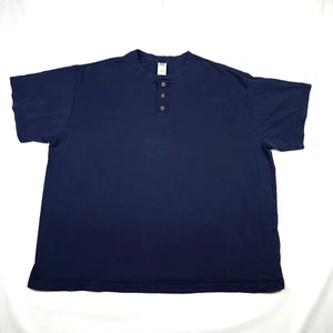 Freizeithemd Herren blau Rundhals Gr. XXL Kurzarm - Bild 1 von 9