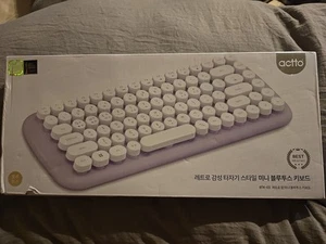 Actto Retro Pop Mini Bluetooth Wireless Keyboard Korean/English Layout / BTK-03 - Picture 1 of 1