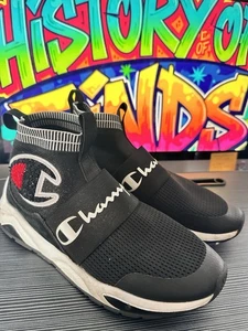 Champion 2020 Rally Pro Black Men’s Size US9 Pull On High Top Oversize Logo - GC - Imagen 1 de 8