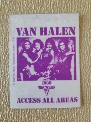Van Halen 1980 Access All Areas Backstage Pass Sticker - Image 1 of 3