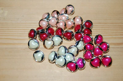 Herzknöpfe/ Ösenknöpfe gemischt 40 Stück 1,1 cm - Bild 1 von 2