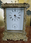 Horloge de transport antique style bronze Napoléon III - fin 19ème siècle