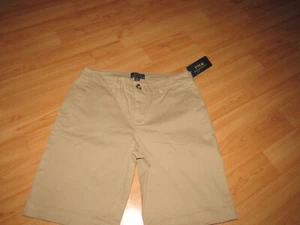 NWT New RALPH LAUREN POLO Boy's Sz 14 Tan Chino Shorts Cotton Spandex - Picture 1 of 5