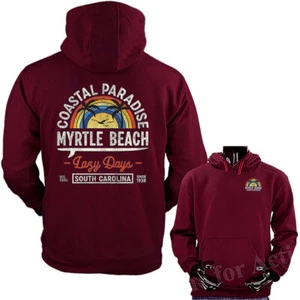 Suéter con capucha gráfico de lana COASTAL PARADISE MYRTLE BEACH - Imagen 1 de 8