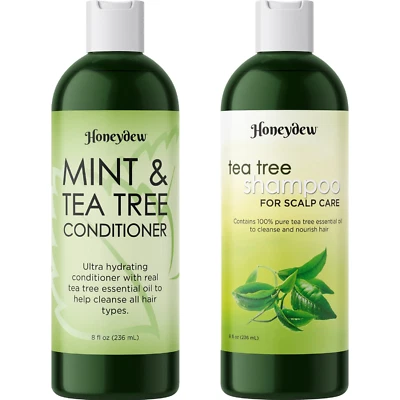 Champú y acondicionador de árbol de té de menta para cabello seco dañado - Image 1 of 4