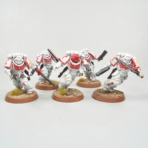 Warhammer 40k Space Marines White Scars Assault Intercessors x5 Painted - Picture 1 of 5