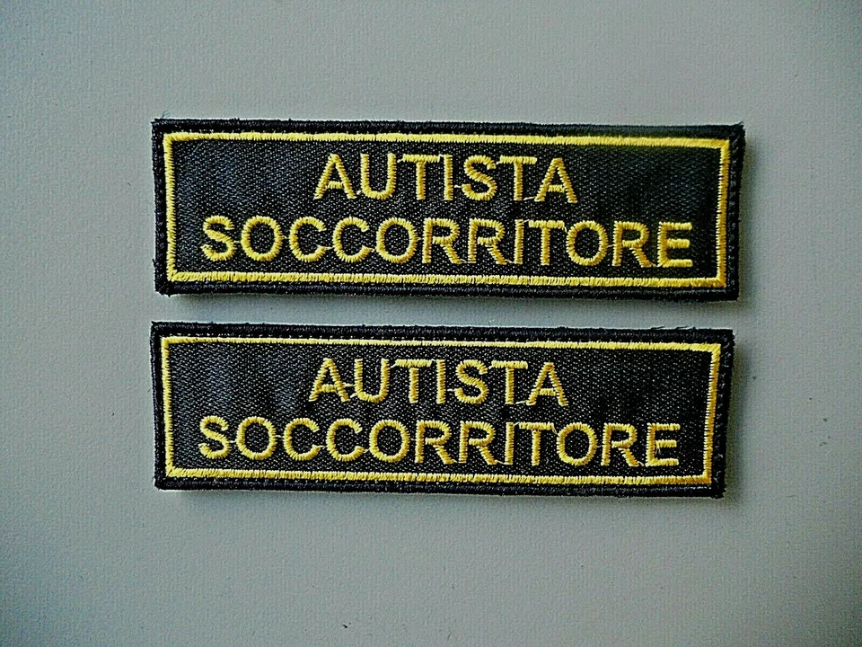 PATCH CROCE ROSSA AUTISTA SOCCORRITORE RICAMATA CM.10,5X3 CON nastro a str-PZ 2