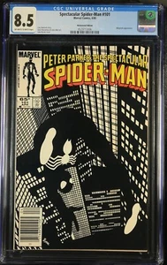 SPECTACULAR SPIDER-MAN #101 - Newsstand John Byrne Cover - CGC 8.5 Marvel 3/85 - Picture 1 of 2