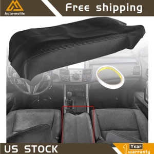 Leather Center Console Lid Armrest Cover Skin Black For 2007 2008-2012 Acura RDX - Foto 1 di 7