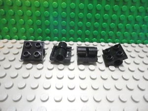 Lego 4 Black 2x2 plate with 2 pin hole car truck NEW - Picture 1 of 1