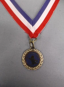 last place champs male bowling gold medal patriotic neck ribbon - Picture 1 of 2