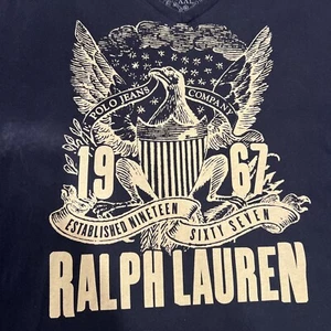 Polo Ralph Lauren Shirt Herren XXL schwarz Grafik Adlerschild 1967 patriotisch V - Bild 1 von 8