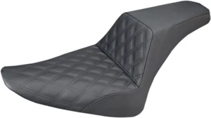 SADDLEMEN - 812-26-172 - Step-Up Seat - Front Lattice Stitch - Black - FLS for H - Picture 1 of 1