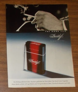 Seltene Werbung DAVIDOFF Cigarettes - The good Life 1996 - Bild 1 von 1