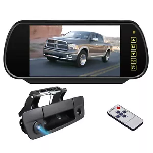 7" Mirror Monitor Rear View Backup Camera For Dodge Ram 1500 2500 3500 2010-2017 - Picture 1 of 12