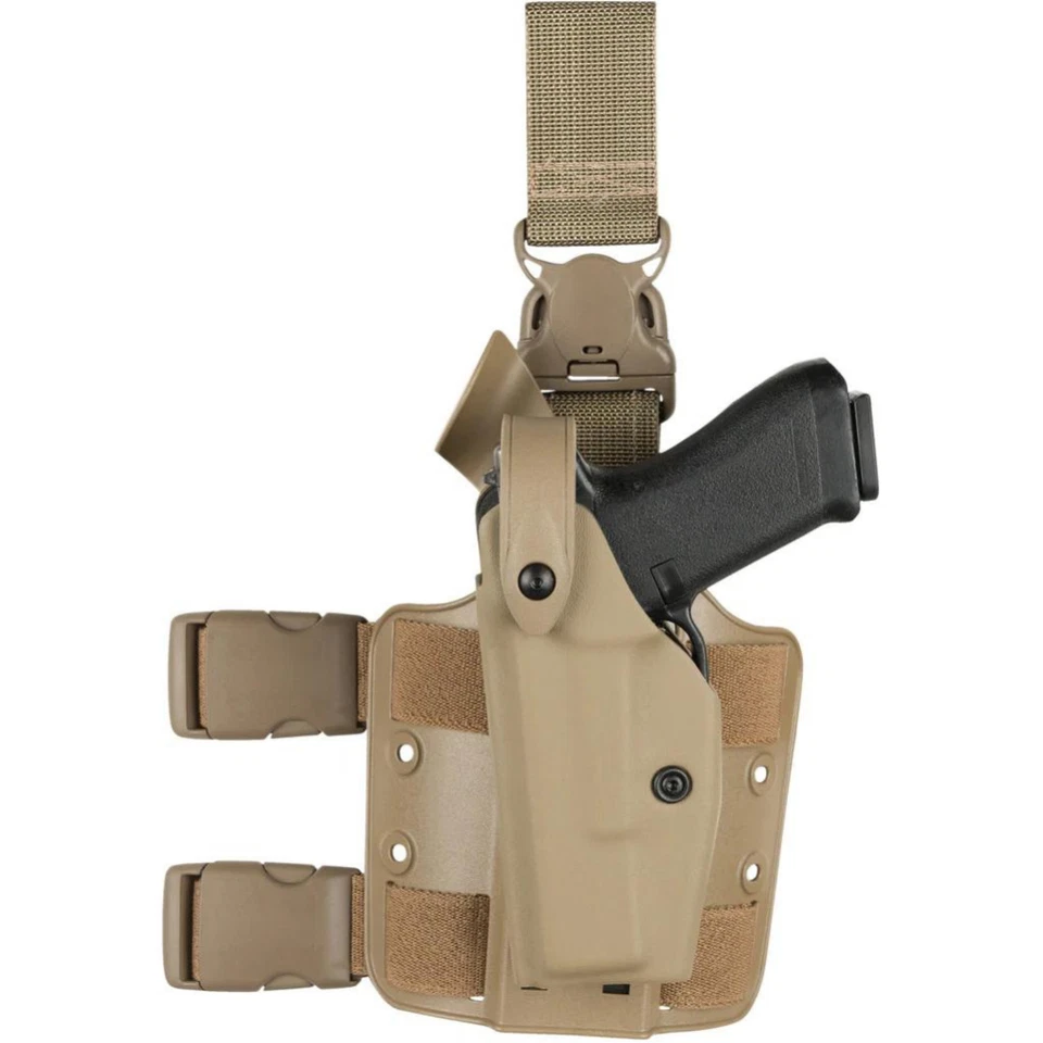 Safariland 6005 SLS LH Leg Holster FDE QD Strap GLOCK 17 22 ALL GENS - LEFT HAND - Image 1 of 3