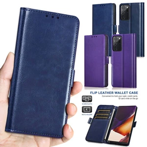 For Samsung Galaxy Note 20 Ultra 5G Case Protective Leather Folio Phone Cover - Picture 1 of 41