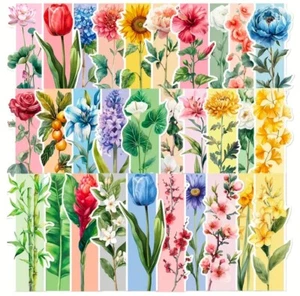 10pcs Floral Print Bookmarks Perfect Gifts For Adults & Kids - Bild 1 von 7