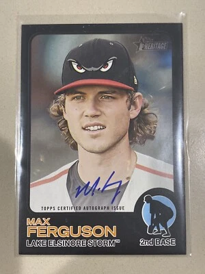 2022 Heritage Minors Max Ferguson /50 ON CARD AUTO BLACK PARALLEL SP RC #ROA-MF - Image 1 of 2