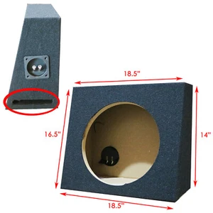 1x Port Single 12" Universal Standard Cab Truck Subwoofer Box Enclosure 1" MDF - Picture 1 of 7