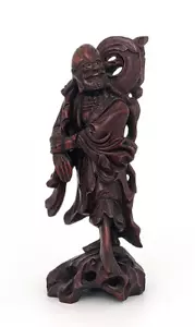 Late 19th Century Chinese Carved Rosewood Figure - Immortal Deity - Picture 1 of 4