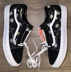Vans Trippy Grin Floral Low Top Skateschuhe Herren 13 schwarz weiß Smiley Face - Bild 1 von 15