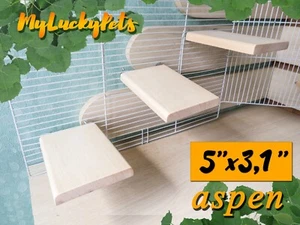 Set Aspen wood Ledge, Rat hanging Platform, Hamster shelf, Perch lovebird - Picture 1 of 11