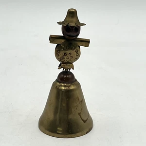 Vintage Messing Finish 4 1/2" Vogelscheuche Mini Glocke - Bild 1 von 4