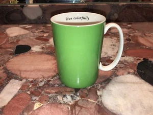 Tazza da tè caffè verde Lenox Kate Spade LIVE COLORATA regalo Say the Word nuova con etichette - Foto 1 di 9