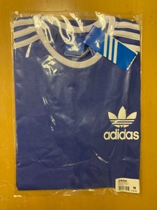 Adidas Men’s Retro Crew Neck T-Shirt Blue Medium M Short Sleeve Casual Tee New - Picture 1 of 2
