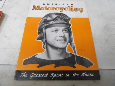 June 1949 American Motorcycling Magazine Bobby Hill - Image 1 of 3