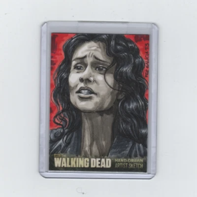 WALKING DEAD SEASON 3 RARE! KAREN SKETCH CARD BY ACCLAIMED ARTIST FER GALICIA!! - Image 1 of 2