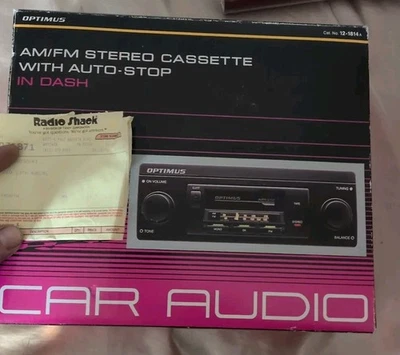 NUEVO/ANTIGUO Optimus 12-1814A en tablero AM/FM casete en caja sin usar vintage 1993 Foto 1 de 4
