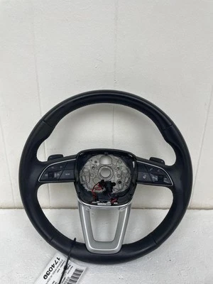 2021 2022 2023 AUDI Q5 STEERING WHEEL W/ CONTROLS LEATHER W/ ACTIVE LANE ASSIST - Image 1 of 4
